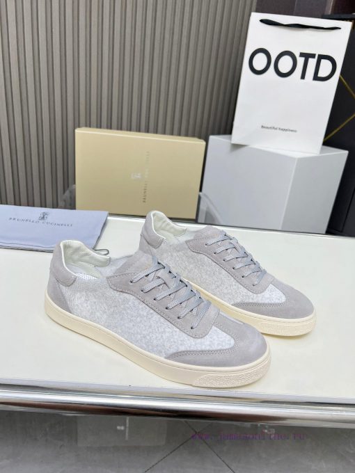 BrunelloCucinelli 🦁 Top Four Seasons Classic Knitted Skateboarding ShoesPrecious imported copw7oo4bb - Image 5