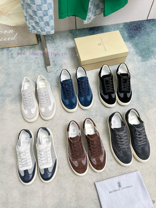 BrunelloCucinelli 🦁 Top Four Seasons Classic Knitted Skateboarding ShoesPrecious imported coaaxm1tit