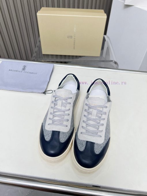 BrunelloCucinelli 🦁 Top Four Seasons Classic Knitted Skateboarding ShoesPrecious imported coaaxm1tit - Image 3