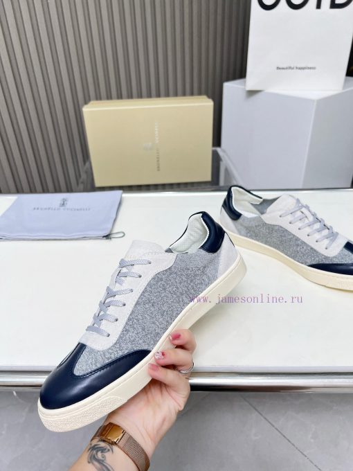 BrunelloCucinelli 🦁 Top Four Seasons Classic Knitted Skateboarding ShoesPrecious imported coaaxm1tit - Image 5