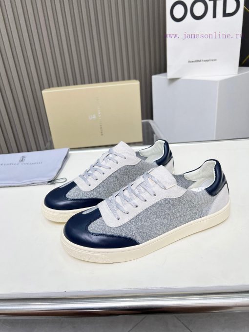 BrunelloCucinelli 🦁 Top Four Seasons Classic Knitted Skateboarding ShoesPrecious imported coaaxm1tit - Image 7