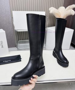 Celine 2024 Triumphal Arch Fashion Versatile Comfortable Thick soled Boots Fabric Head layer51m10rih