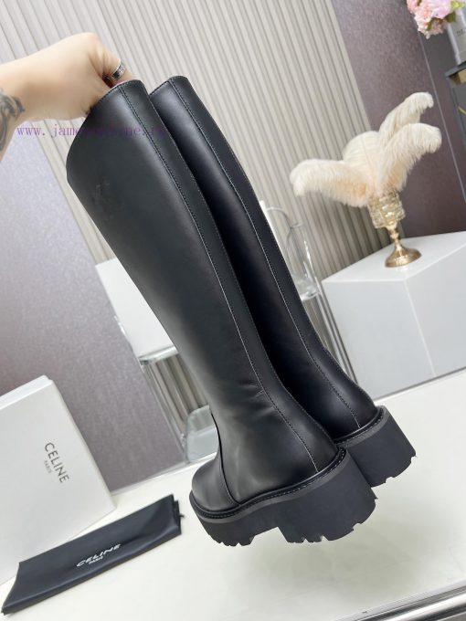 Celine 2024 Triumphal Arch Fashion Versatile Comfortable Thick soled Boots Fabric Head layer1nsjmouy - Image 10