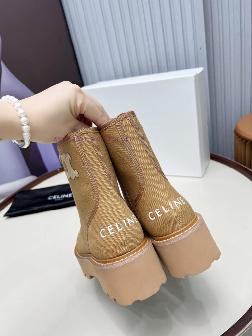 Celine 2024 Triumphal Arch Yang Mi Same Style Autumn/Winter Martin Lace Thick Bottom Flat Bo74s6hxdi - Image 10