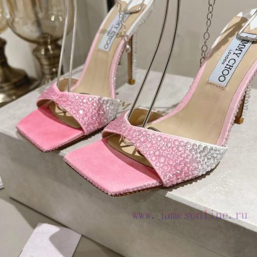 JIMMY CHOO (Jimmy Zhou), a collection of square headed hot pressed diamond back empty sandalxrsiemw0 - Image 8