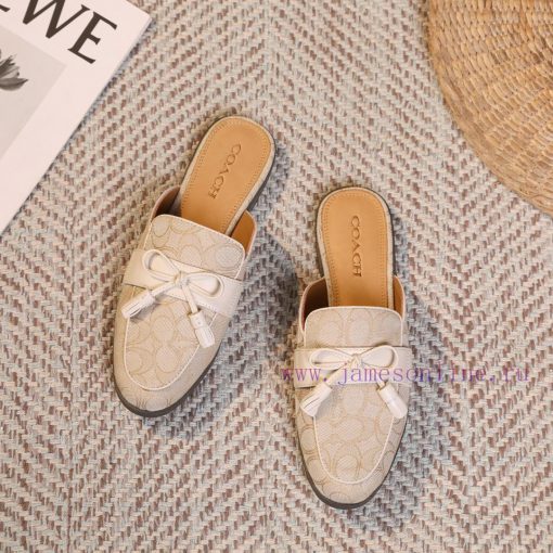Off white 35-40COACH/Coach Willow Nail Slippers,Lazy shoes are easy to put on and take off, 01i9p3pf - Image 5