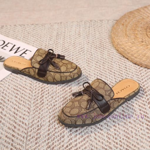 Brown 35-40COACH/Coach Willow Nail Slippers,Lazy shoes are easy to put on and take off, withokcodk17 - Image 3
