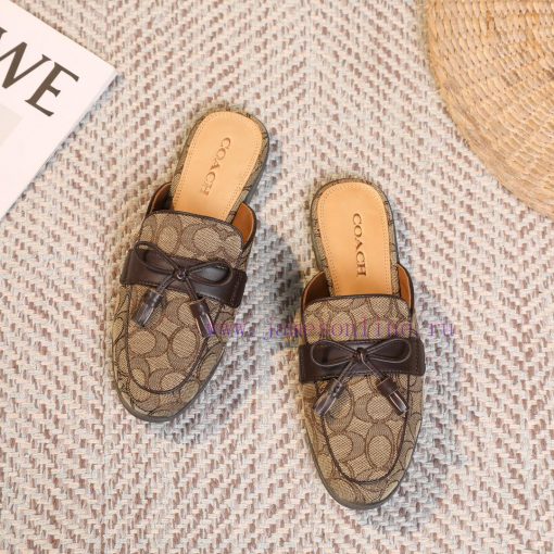 Brown 35-40COACH/Coach Willow Nail Slippers,Lazy shoes are easy to put on and take off, withokcodk17 - Image 5