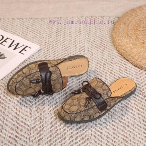 Brown 35-40COACH/Coach Willow Nail Slippers,Lazy shoes are easy to put on and take off, withokcodk17 - Image 6
