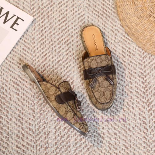 Brown 35-40COACH/Coach Willow Nail Slippers,Lazy shoes are easy to put on and take off, withokcodk17 - Image 7
