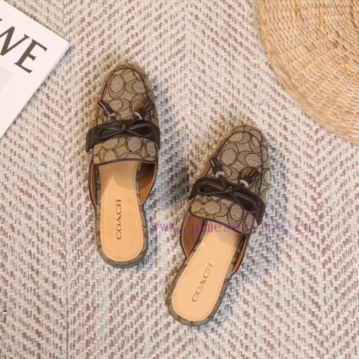 Brown 35-40COACH/Coach Willow Nail Slippers,Lazy shoes are easy to put on and take off, withokcodk17 - Image 9