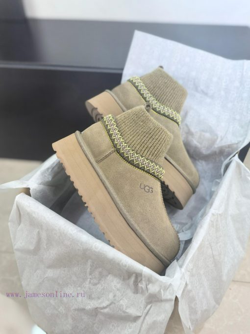 Top UGG ² ⁰² ⁴ New snow boots with ethnic style and sock covers, with wool lining in the socweyqw423 - Image 8