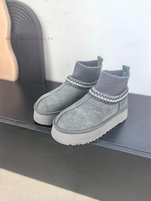 Top UGG ² ⁰² ⁴ New snow boots with ethnic style and sock covers, with wool lining in the socf3jawbp9 - Image 2