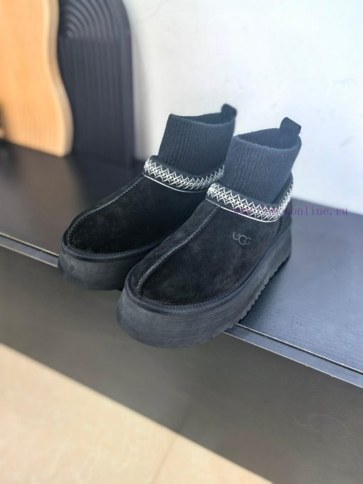 Top UGG ² ⁰² ⁴ New snow boots with ethnic style and sock covers, with wool lining in the soctykm783b - Image 2