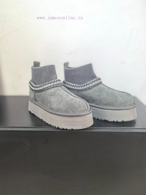 Top UGG ² ⁰² ⁴ New snow boots with ethnic style and sock covers, with wool lining in the socf3jawbp9 - Image 6