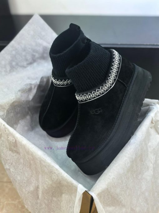Top UGG ² ⁰² ⁴ New snow boots with ethnic style and sock covers, with wool lining in the soctykm783b - Image 8