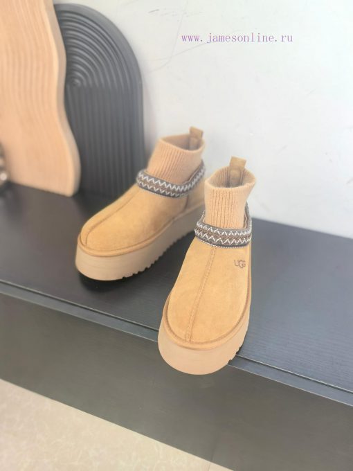 Top UGG ² ⁰² ⁴ New snow boots with ethnic style and sock covers, with wool lining in the socfr2y95ss - Image 2