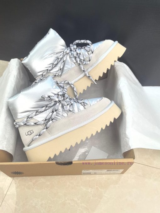 Top UGG ² ⁰² ⁴ fur integrated lace up down snow bootsA small stove in winter cannot even witg2ah50r3 - Image 8