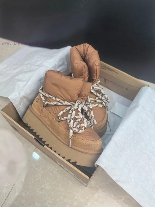 Top UGG ² ⁰² ⁴ fur integrated lace up down snow bootsA small stove in winter cannot even witfsnclqxq - Image 8