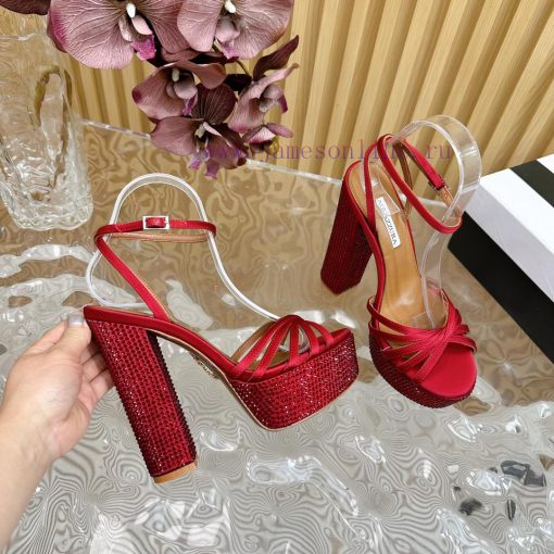 2024 Spring/Summer New AQUAZURA Zp Original Mold New Waterproof Platform High Heel Sandals——za56t0su - Image 9