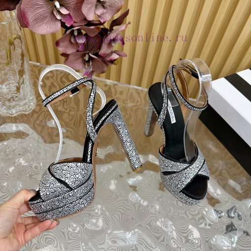 2024 Spring/Summer New AQUAZURA Zp Original Mold New Waterproof Platform High Heel Sandals——c214hthv - Image 9