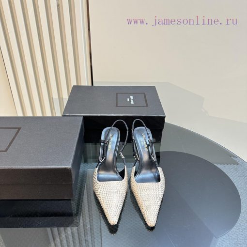 YSL Saint Laurent - SS2024 New Autumn Collection Diamond High Heel Sandals2024 series high-h1r87r5qg - Image 3