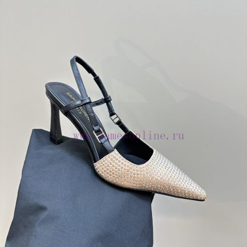 YSL Saint Laurent - SS2024 New Autumn Collection Diamond High Heel Sandals2024 series high-h1r87r5qg - Image 8