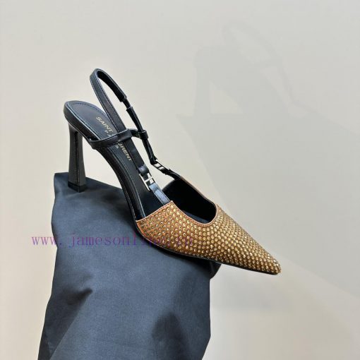 YSL Saint Laurent - SS2024 New Autumn Collection Diamond High Heel Sandals2024 series high-hpummkcre - Image 8
