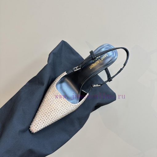 YSL Saint Laurent - SS2024 New Autumn Collection Diamond High Heel Sandals2024 series high-h1r87r5qg - Image 9