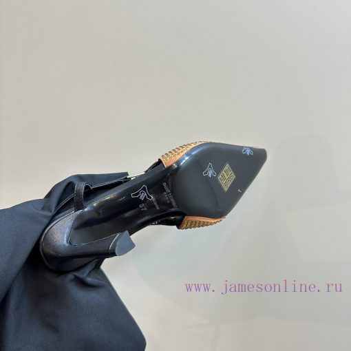 YSL Saint Laurent - SS2024 New Autumn Collection Diamond High Heel Sandals2024 series high-hpummkcre - Image 10