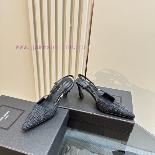YSL Saint Laurent - SS2024 New Autumn Collection Diamond High Heel Sandals2024 series high-hnrhhggo1 - Image 4