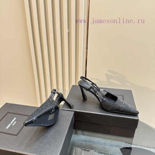 YSL Saint Laurent - SS2024 New Autumn Collection Diamond High Heel Sandals2024 series high-hnrhhggo1 - Image 5