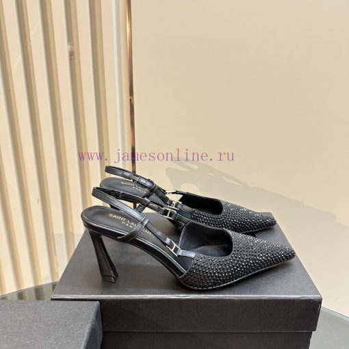 YSL Saint Laurent - SS2024 New Autumn Collection Diamond High Heel Sandals2024 series high-hnrhhggo1 - Image 6