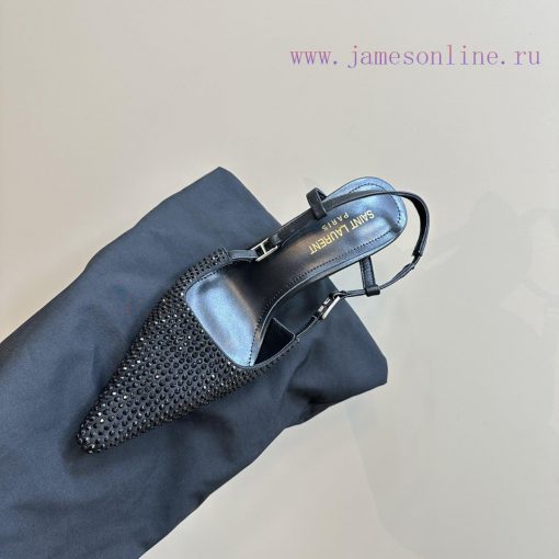 YSL Saint Laurent - SS2024 New Autumn Collection Diamond High Heel Sandals2024 series high-hnrhhggo1 - Image 9