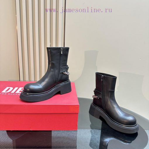 Top Short and Long 550Diesel round toe side zipper long and short bootsSuper slimming on thegdm9ouhu - Image 5