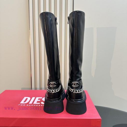 Top Short and Long 550Diesel round toe side zipper long and short bootsSuper slimming on thexzj82s3l - Image 5