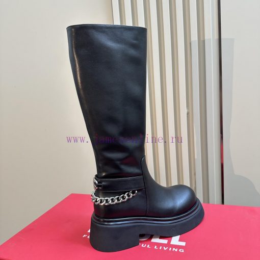 Top Short and Long 550Diesel round toe side zipper long and short bootsSuper slimming on thexzj82s3l - Image 6