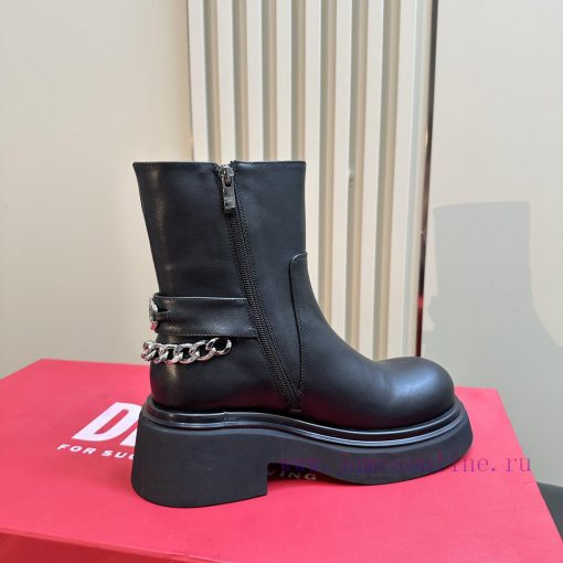 Top Short and Long 550Diesel round toe side zipper long and short bootsSuper slimming on thegdm9ouhu - Image 7