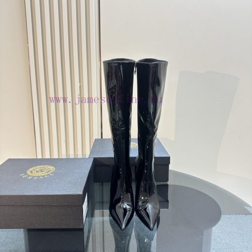 Versace 2024 Spring/Summer New Long BootsThe Milan runway features a minimalist and sleek deajoaf9jq - Image 3