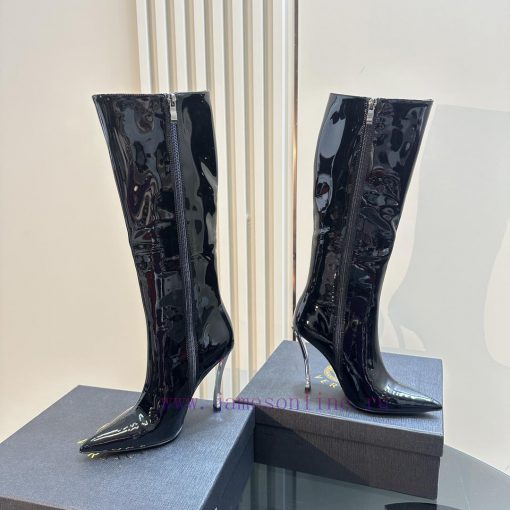 Versace 2024 Spring/Summer New Long BootsThe Milan runway features a minimalist and sleek deajoaf9jq - Image 4
