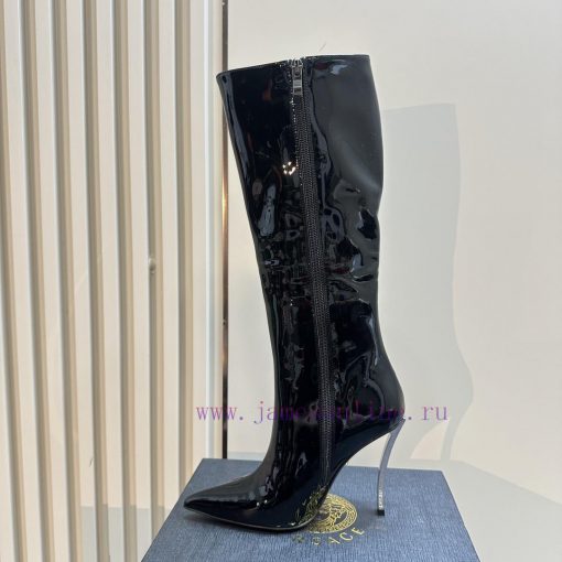 Versace 2024 Spring/Summer New Long BootsThe Milan runway features a minimalist and sleek deajoaf9jq - Image 6