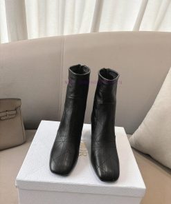 New autumn and winter Dior D-Shadow wicker patterned thick heel short/long bootsThis D-Shadokhdrxej3