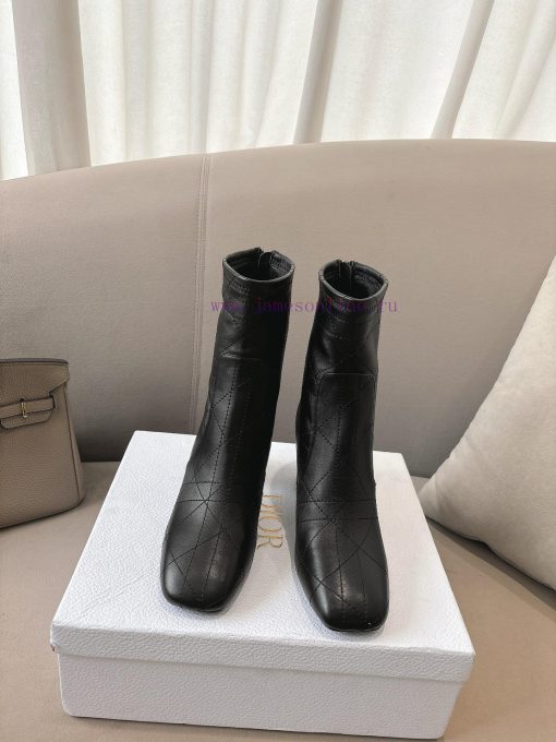 New autumn and winter Dior D-Shadow wicker patterned thick heel short/long bootsThis D-Shadokhdrxej3