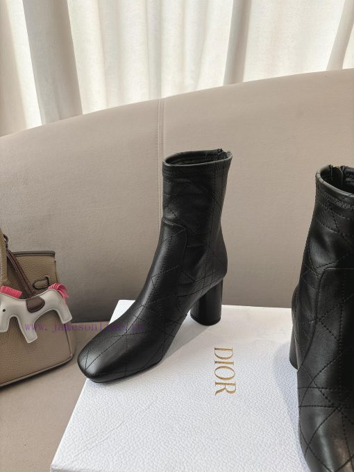 New autumn and winter Dior D-Shadow wicker patterned thick heel short/long bootsThis D-Shadokhdrxej3 - Image 7