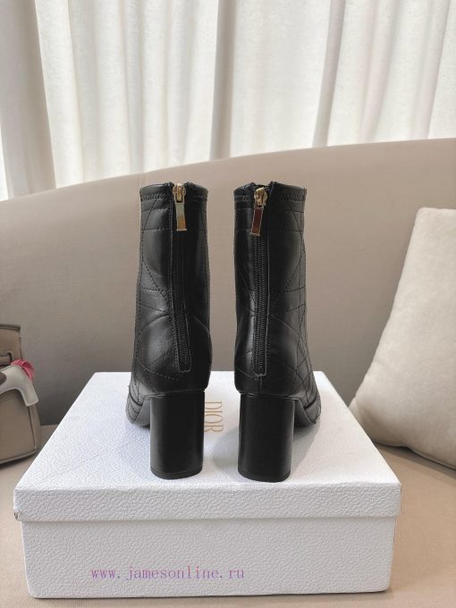 New autumn and winter Dior D-Shadow wicker patterned thick heel short/long bootsThis D-Shadokhdrxej3 - Image 9