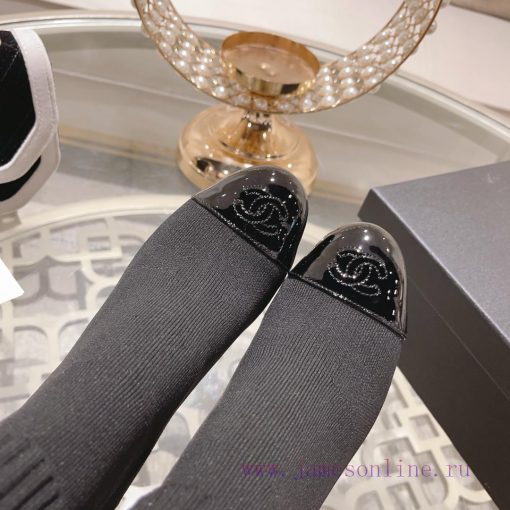 Chanel 24Ss Autumn/Winter Chanel Coarse Heel Socks BootsThe sock tube is made of knitted elaxywstd9w - Image 9