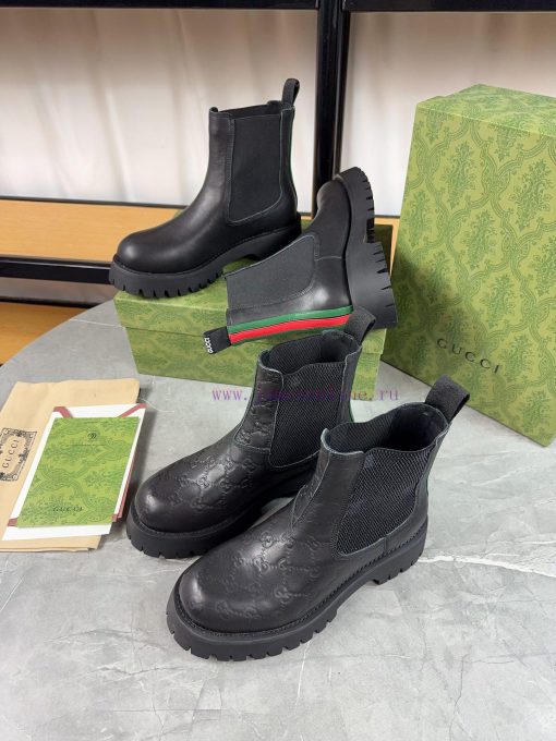 Gucci2024 New Edition, Double GG Groove Thick Bottom Lefu Sponge Cake Shoes Original Editionlp2lsuno