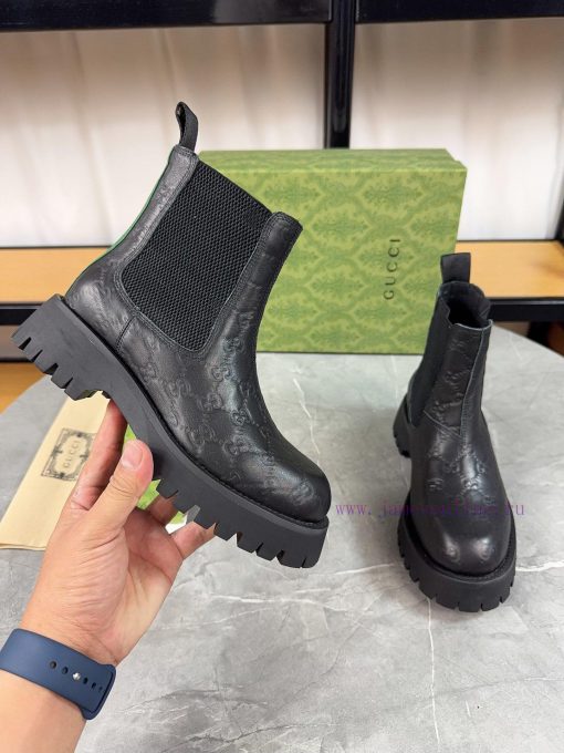 Gucci2024 New Edition, Double GG Groove Thick Bottom Lefu Sponge Cake Shoes Original Editionlp2lsuno - Image 10