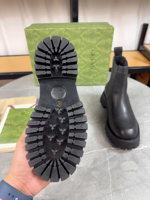 Gucci2024 New Edition, Double GG Groove Thick Bottom Lefu Sponge Cake Shoes Original Edition36cv0g18 - Image 10
