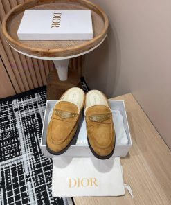 Dior 2024 Autumn/Winter New D-Boy Women's Shoes CD Letter Logo Muller Shoes Star Same Flat B4tah50iz